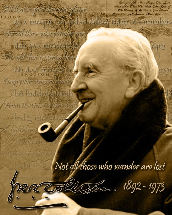 image of a photo collage made from pictures related to J.R.R. Tolkien