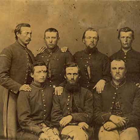 thumbnail image for a photo restoration example done with a photo of civil war soldiers
